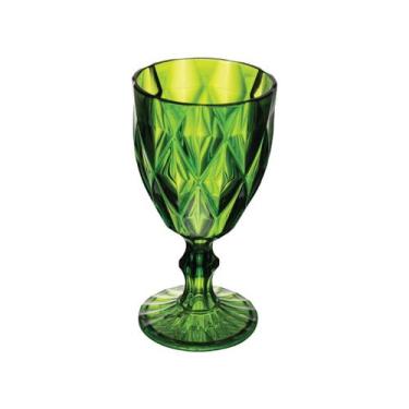 Imagem de Taça de Água de Vidro Lyor Diamond Verde 350ml