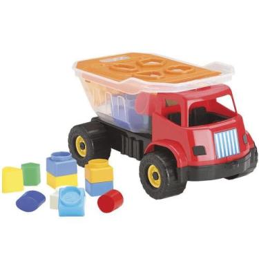 Imagem de Caminhão Didático Dino Sabidinho Vermelho Cardoso 1007