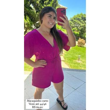 Imagem de Macaquinho Feminino PINK - Jeans Store, Rosa, 44