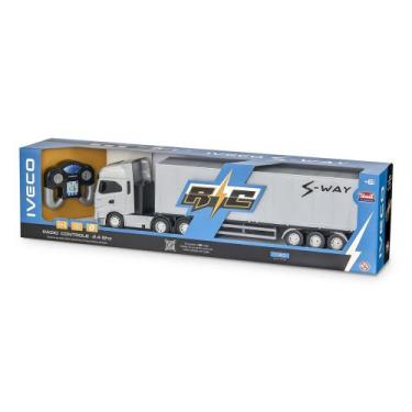 Imagem de Brinquedo Caminhão Miniatura Iveco Bau S-Way Controle Remoto - Usual B