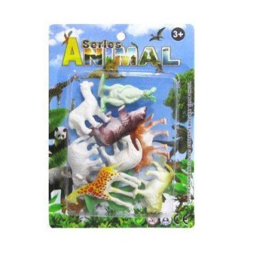 Imagem de Kit Series Animal com 8 Animais de Pvc Fazenda ou Selva + Acessório, V