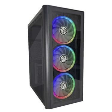 Imagem de Gabinete Gamer Brazil Pc Gamer 3 Fans Coolers Rgb Usb 3.0