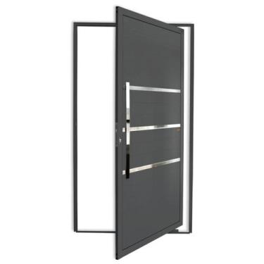 Imagem de Porta Pivotante Lambril Evolution com Puxador Super 210cm x 120cm Brim