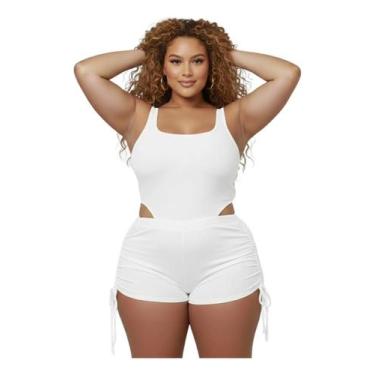 Imagem de Maiô Cavado Body Com Shortinho Feminino Plus Size Praia - Store Nathal