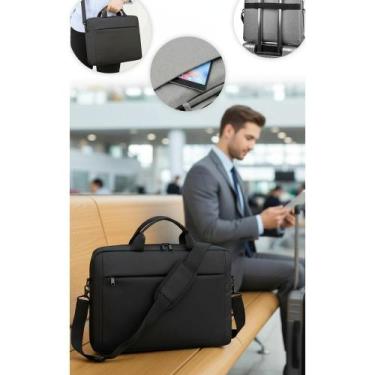 Imagem de 2x Capa Notebook 14-17" Maleta Resistente Preta Alça Organiz - Congrat