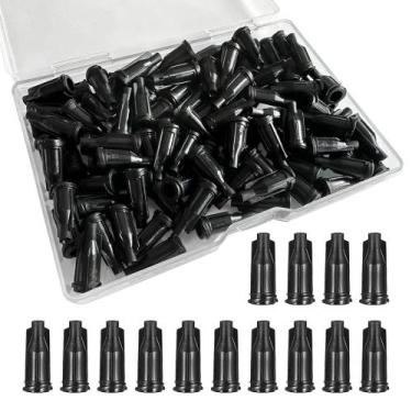 Imagem de Tampas para Seringa RHUI 100 Unidades Luer Lock Preto à Prova de Vazam