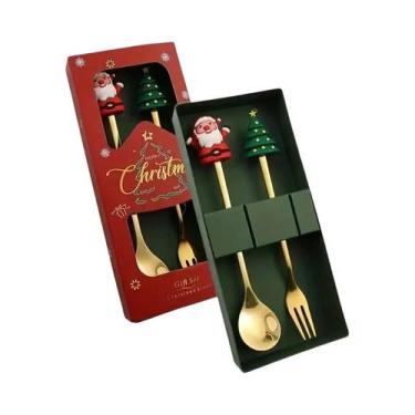 Imagem de Conjunto De Talheres De Aço Inoxidável Para O Natal, Seguro Para Lava-