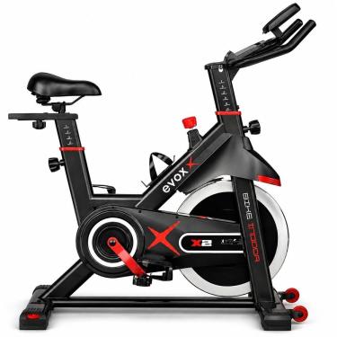 Imagem de Bicicleta Spinning Evox Fitness X2 Semiprofissional Correia Disco 13kg Suporta 130kg Uso Residencial Comercial Evox