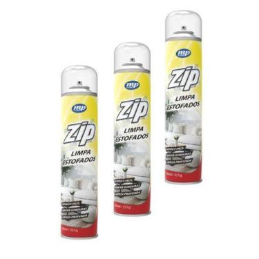 Imagem de Kit 3 Limpa Estofados Spray Zip Clean Higienização Profunda 300ml Mund