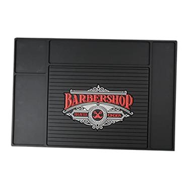 Imagem de dailymall Tapete antiderrapante de PVC para estação de barbeiro para salão de beleza e barbearia