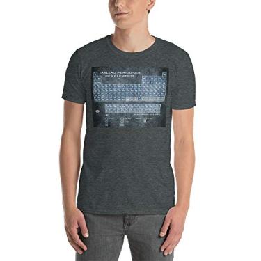 Imagem de Tabela periódica dos elementos Tabela periódica da Tableau Periodiques Camiseta unissex vintage, Cinza escuro, Medium