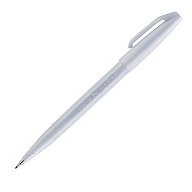 Imagem de Caneta Brush Sign Pen Pentel Cinza Pastel