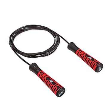 Imagem de New Balance Corda de salto rápido - Cabo de pular ajustável de 9 pés de comprimento alças ultra-aderentes sem emaranhamento - Melhor para mulheres adultas/homens, crianças, treinamento cardiovascular fitness e exercícios de treino - Vermelho