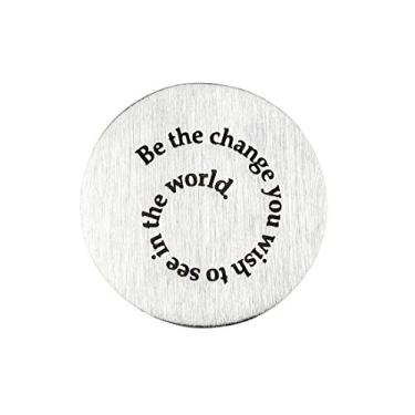 Imagem de DANFORTH - Be The Change Paperweight - Estanho - Feito à mão - Caixa de presente - Feito nos EUA