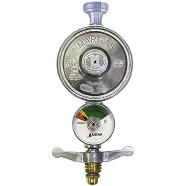 Imagem de Regulador Registro Gás Imar Com Manômetro 1kgh Rosca 1/2 Glp