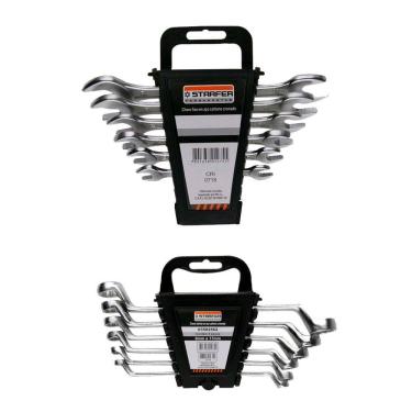Imagem de Kit 12 Peças Jogo De Chave Fixa E Estrela 6 A 17mm Starfer