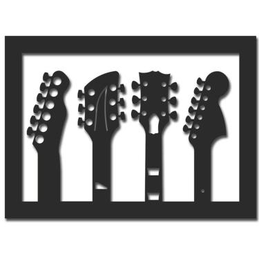 Imagem de Quadro decorativo 4 guitarras