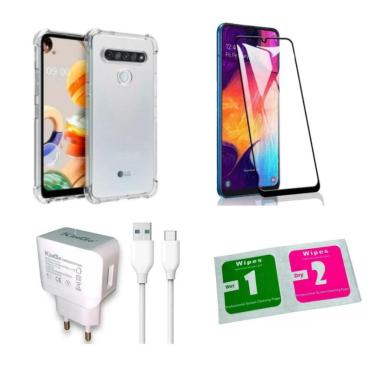 Imagem de Kit Capa Reforçada Lg K41S + Película 3D + Carregador Turbo
