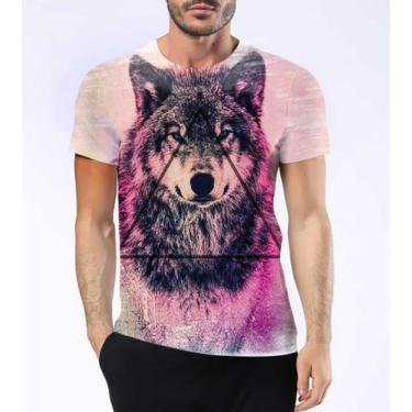 Imagem de Camisa Camiseta Lobo Pintura Pop Art Animal Silvestre Hd 1 - Estilo Kr