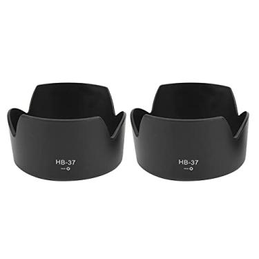 Imagem de Hilitand 2 peças de capa de lente de câmera, protetor solar de lente reversível para Nikkor 55-200 mm f/4-5.6G VR II lente