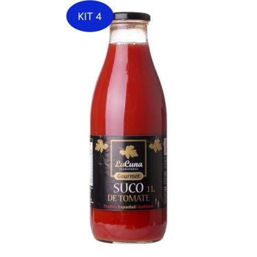 Imagem de Kit 4 Suco La Cuna De Tomate Tradicional Espanhol 1 Litro