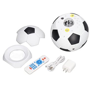 Imagem de Lâmpada de projeção de estrelas EUA 100-240V Design de futebol Lâmpada noturna Bluetooth Alto-falante de música USB Sky Atmosfera Luz ambiente para festa