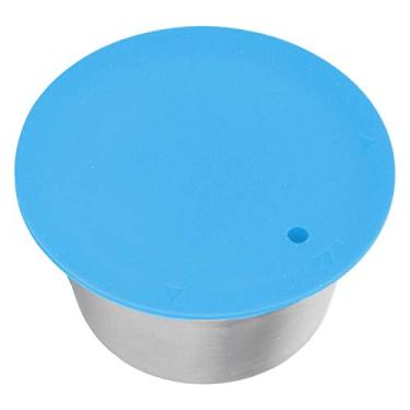 Imagem de Cápsula de café, cápsula de café de aço inoxidável reutilizável e recarregável com filtro para cafeteira Exquisite (azul)