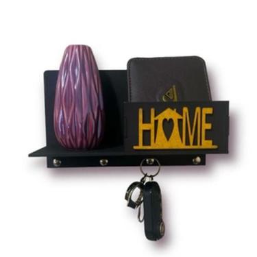 Imagem de Porta Chave / Carteira Home Preto Fosco 3mm - Make Mdf