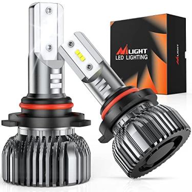 Imagem de Nilight 9006 lâmpadas de farol LED, 350% mais brilhante, farol baixo HB4, kit de conversão de farol LED tamanho mini, 6000K branco frio, pacote com 2