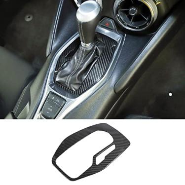 Imagem de RT-TCZ Capa de moldura de painel de mudança de engrenagem de fibra de carbono acessórios para Chevrolet Camaro 2017-2022