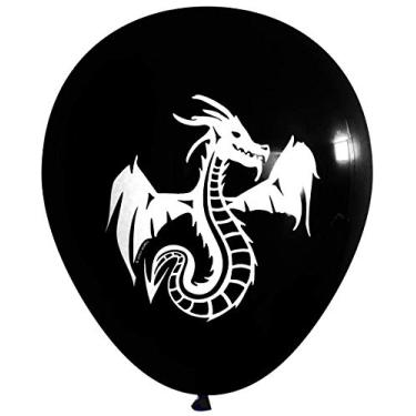 Imagem de Balões de dragão (16 peças) por Nerdy Words preto NWBNDGNBS001