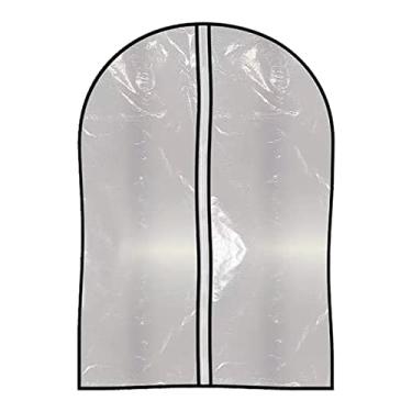 Imagem de Capa Protetora De Roupa Resistente A Poeira E Umidade A Prova D'Água Anti Mofo Organizador Transparente Com Zíper E Abertura Para Cabide Linha PREMIUM SYANG