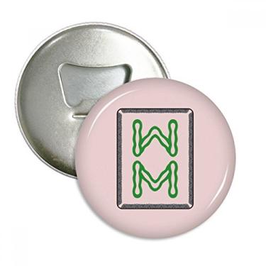 Imagem de Mahjong Bamboo Bar 8 azulejos, padrão abridor de garrafas, ímã de geladeira, emblema multifuncional