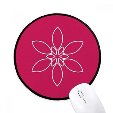 Imagem de DIYthinker Tapete de mouse padrão de flor pétala de planta tapete redondo para computador