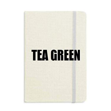 Imagem de Caderno com nome da cor verde chá capa dura diário clássico presente A5