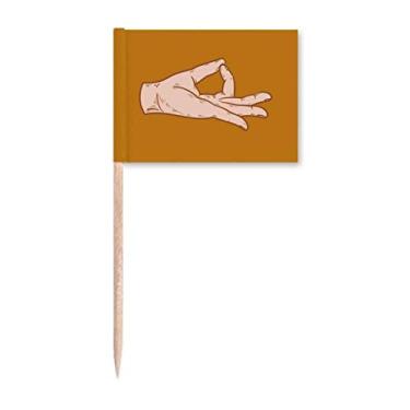 Imagem de Alright Ok Accomplish Gesture Hand Sinal Palito Bandeiras Marcador Decoração de Festa