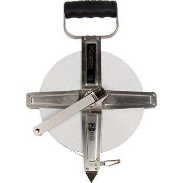 Imagem de Fita métrica de lâmina de aço reforçado com nylon SNR10200H da Keson com invólucro de aço inoxidável com extremidade de gancho (graduações: pés, 1/10, 1/00), 7,8 m