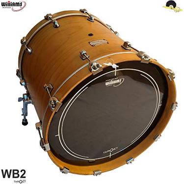 Imagem de Pele para bumbo - Williams WB2 Duplo filme Black 18"