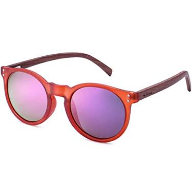 Imagem de Óculos de Sol HU WOOD Polarizados Óculos de Sol Design Madeira Bambu Oval com Proteção Uv400 (C1)