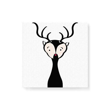 Imagem de Arte Maníacos Quadro Decorativo em Tela Canvas Cervo Comic - 30x30cm
