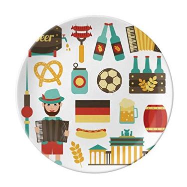 Imagem de Prato Cultural de Salver de Porcelana Decorativa de Salver de Futebol Cerveja