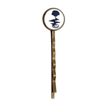 Imagem de Bússola Stream Tree Art Pattern Retro Metal Hair Bobby Pin Headwear