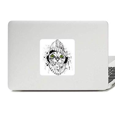Imagem de Suéter Branco Gato Cabeça Proteger Animal Pet Lover Decalque Vinil Paster Laptop Adesivo Decoração PC