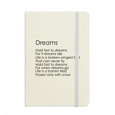 Imagem de Caderno com citação de poesia Hold Fast To Dreams oficial de tecido rígido diário clássico