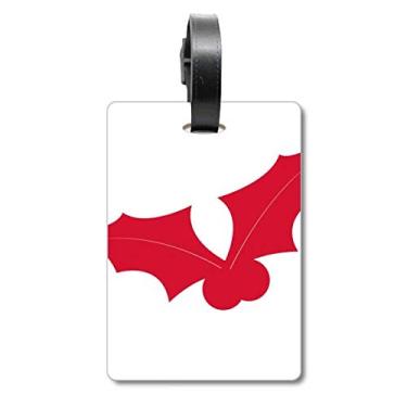 Imagem de Bolsa de viagem para festivais vermelhos, folha de Natal, etiqueta de bagagem, etiqueta para guardar cartão