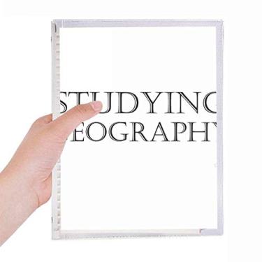 Imagem de Caderno de frases curtas para estudar, geografia, folhas soltas, diário recarregável, papelaria