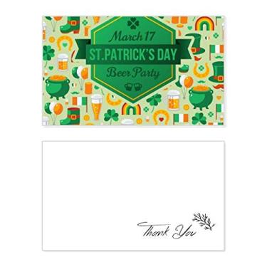 Imagem de Clover Beer Rainbow Ireland St.Patrick's Day Cartão de agradecimento aniversário saudações casamento agradecimento