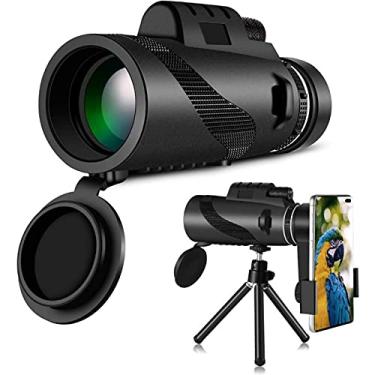 Imagem de O telescópio monocular 12X50 é adequado para smartphones, com adaptador de telefone celular e monóculos de tripé de alta potência, adequados para observação de pássaros, viagens, shows