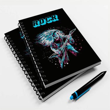 Imagem de Caderno Universitário 96 Fls Rock Rock Azul