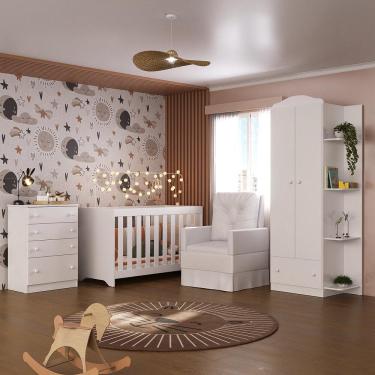 Imagem de Quarto Completo com Colchão e Poltrona de Amamentação João e Maria Multimóveis MP4098